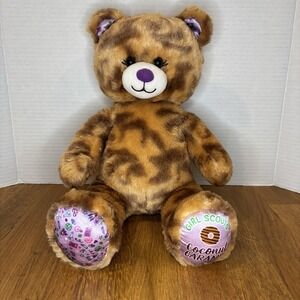 Build a Bear Girl Scout COCONUT  CARAMEL SWIRL Cookie Bear 16" Plush BAB